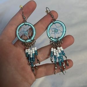 Dream catcher beaded earrings